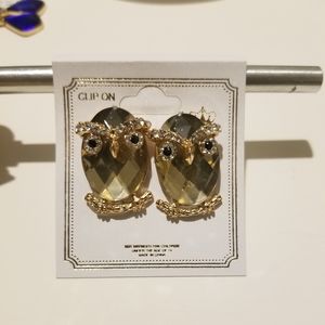 Owl Clip on Earrings